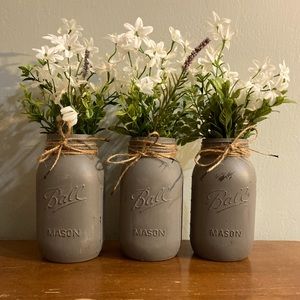 Handmade Mason Jar Home Decor (Set of 3)